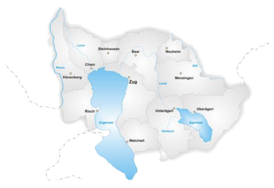 The Canton of Zug and its municipalities